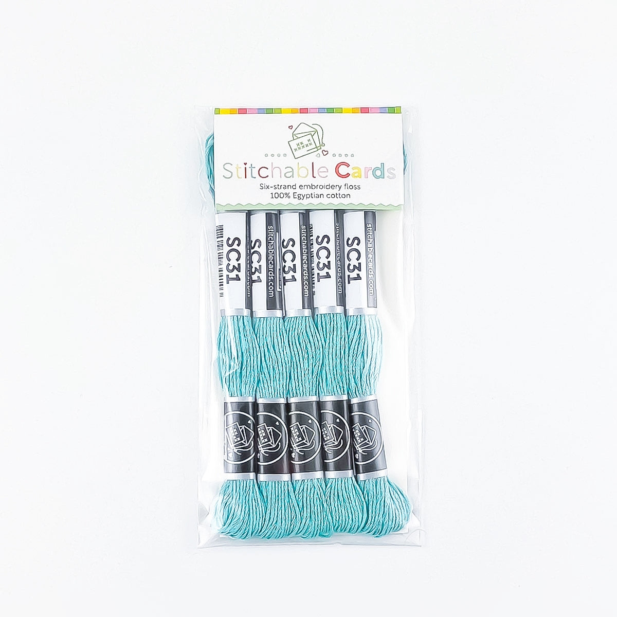 SC31 Embroidery Floss - Mid Teal Blue 5/pk