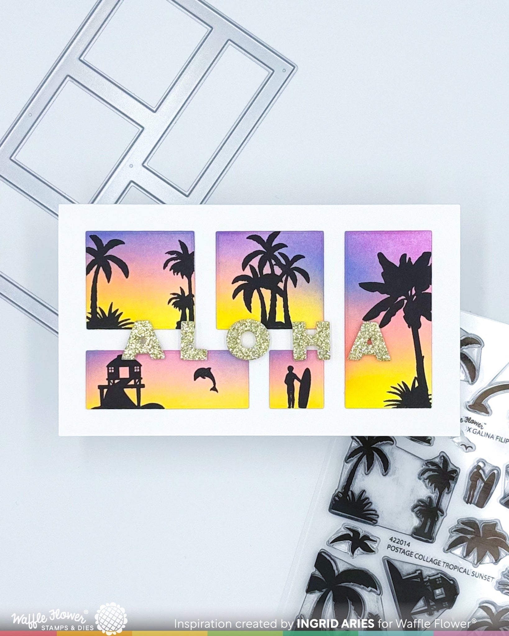 Postage Collage Mini Slimline Blocks Die