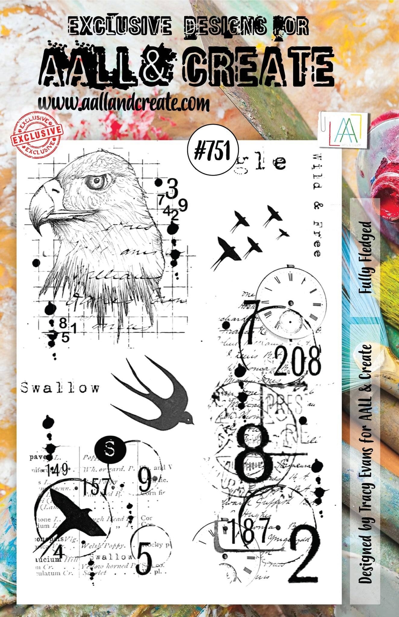 #0751 Fully Fledged A5 Clear Stamp Set