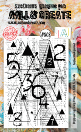 #0808 Angled Background A6 Clear Stamp Set