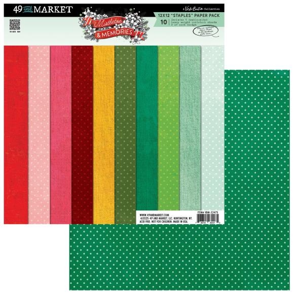 Mistletoe And Memories Staples Pack 12"X12"