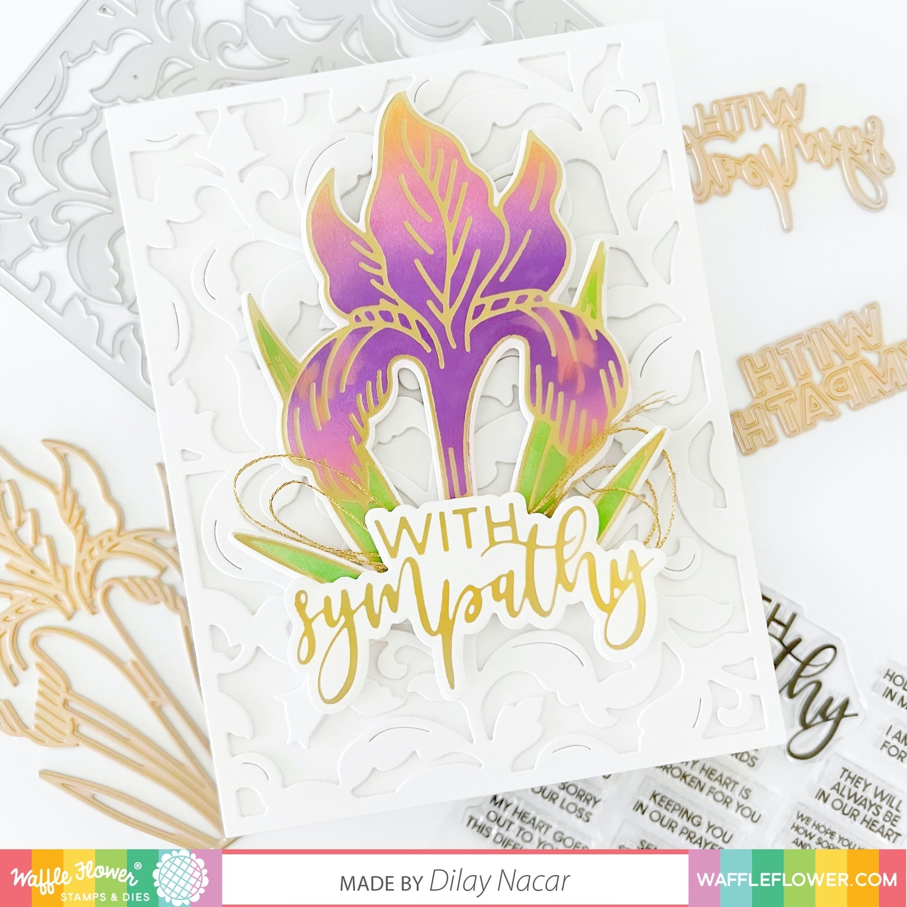 Sketched Iris Foil Plate