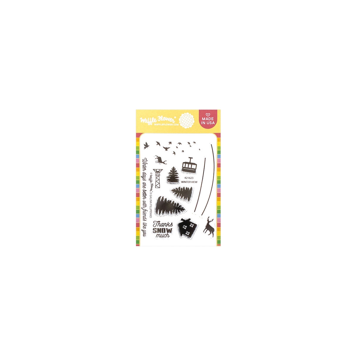 Postage Collage Winter View Stamp Set