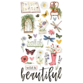 Meadow Flowers Chipboard Stickers