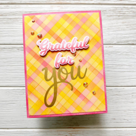 Dainty Plaid Background Layering Stencils 4.25"X5.25"