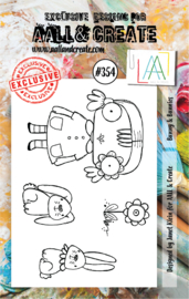 #0354 - A7 Stamps Bunny & Bunnies A7 Clear Stamp Set