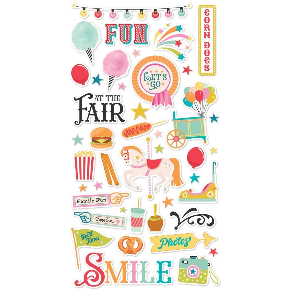 Fun Times Chipboard Stickers 6"X12"