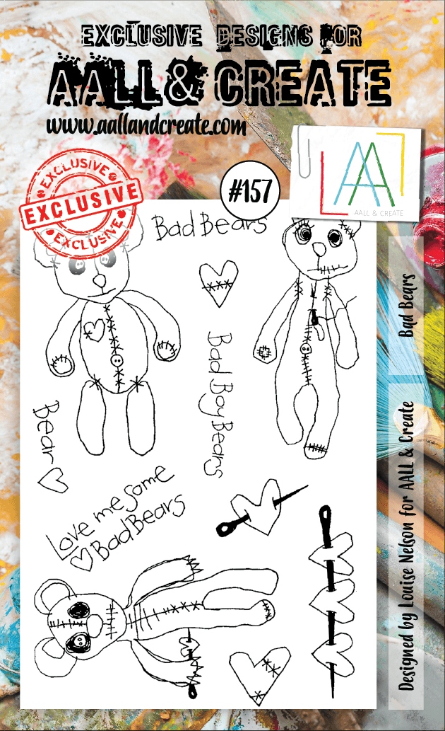 #0157 Bad Bears A6 Clear Stamp Set