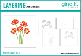 Perfect Poppies Stencil
