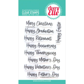 Classic Sentiments Clear Stamp Set