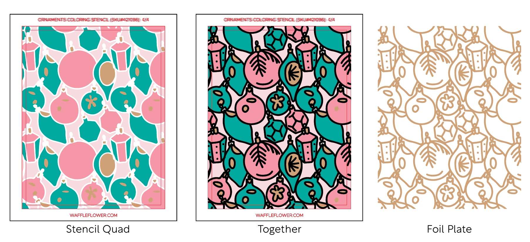Ornaments Background Foil Plate