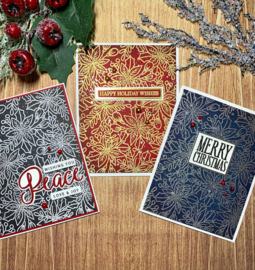 Poinsettia Background Stamps