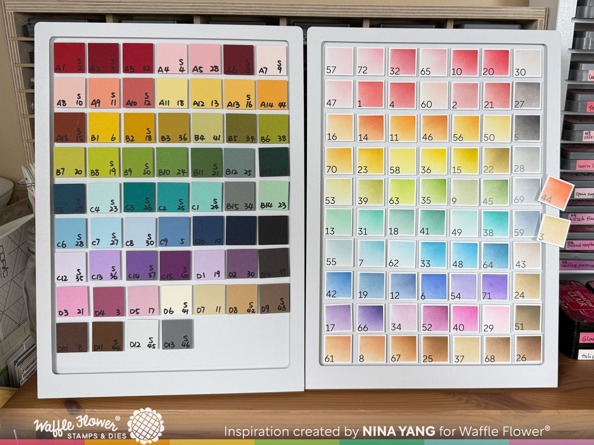 Printed Numbers for Ink Swatch 1x1 Die (2 sets of 1-96)
