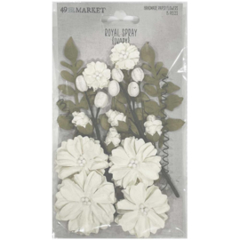 Royal Spray Paper Flowers Ivory