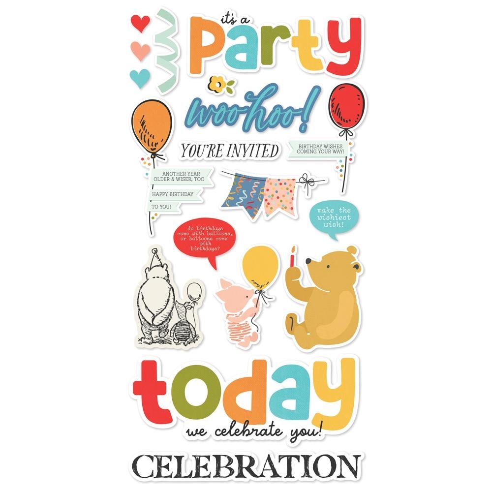 Say Cheese Classic Pooh Birthday Foam Stickers