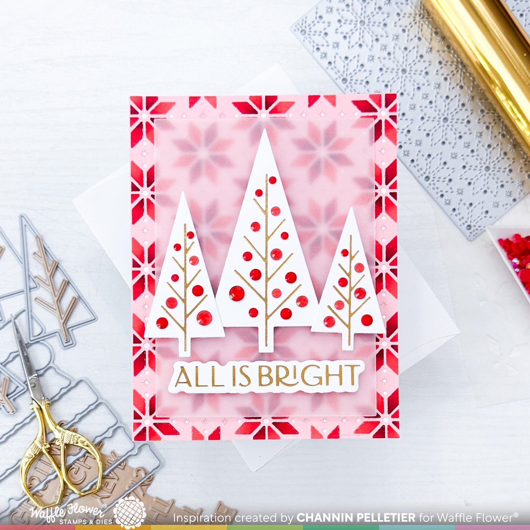Elegant Christmas Foil Plate