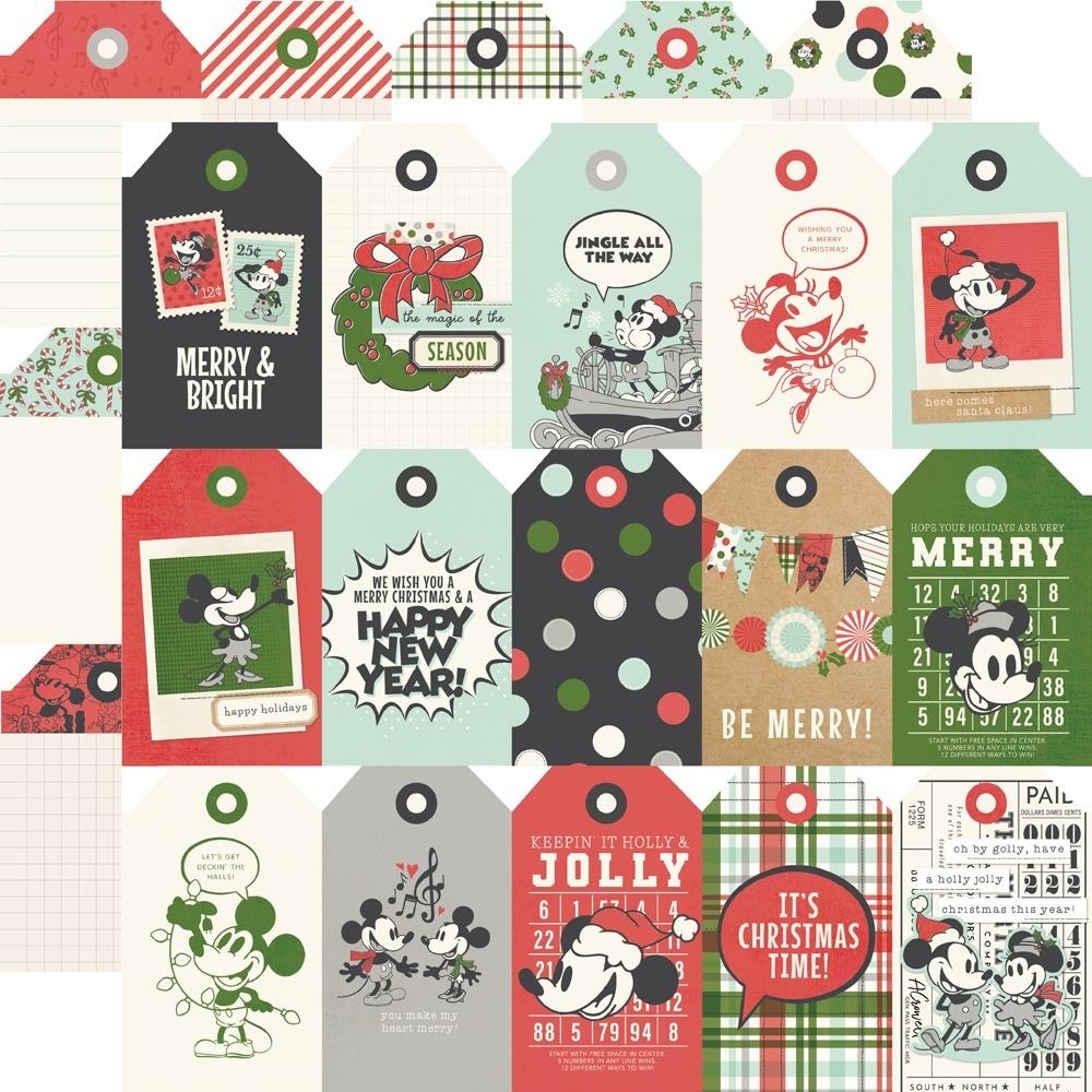 Say Cheese Classic Mouse Christmas Tag Elements