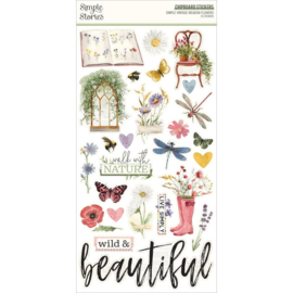 Meadow Flowers Chipboard Stickers