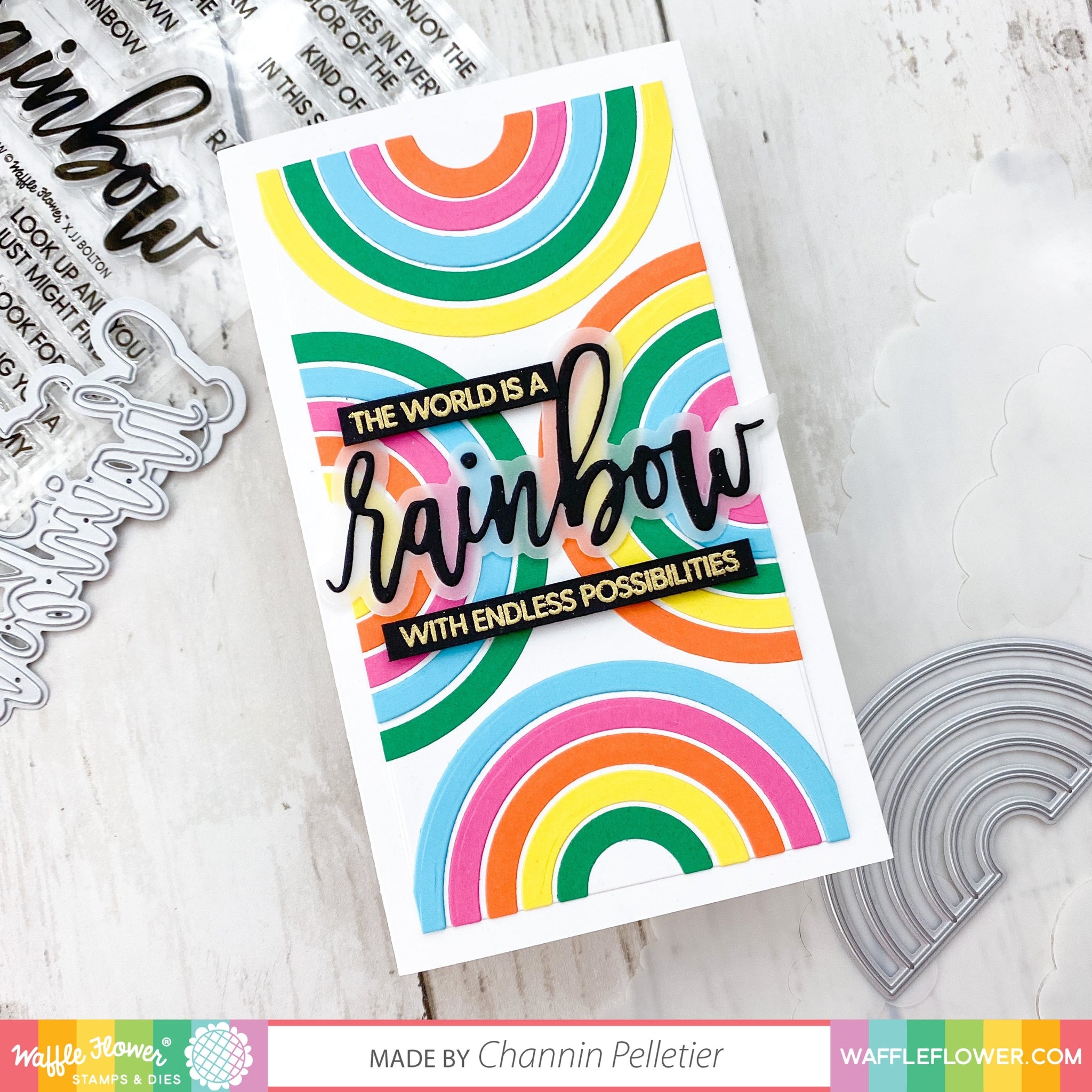 Outlined Rainbow Die