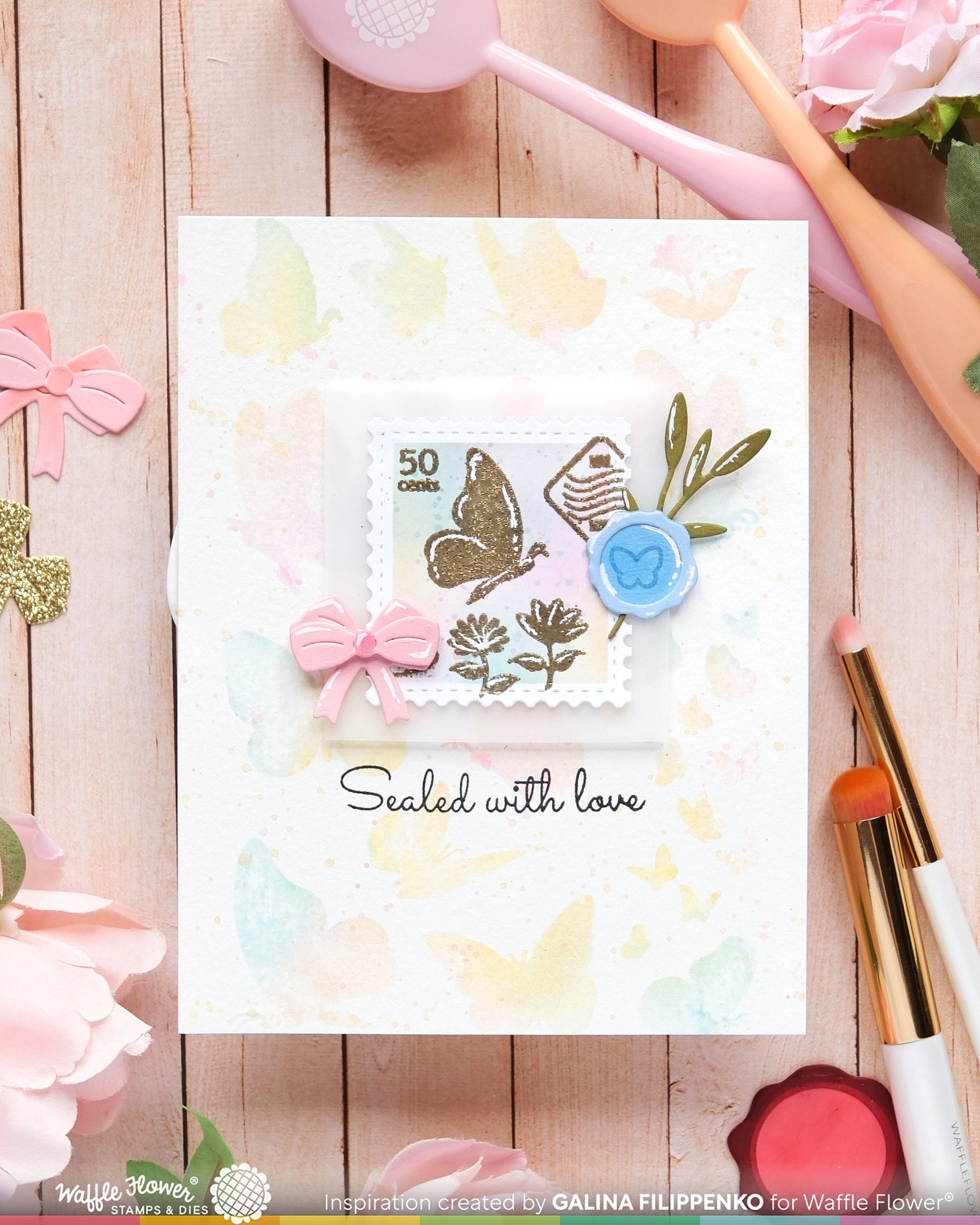 Postage Collage Wild Butterflies Stamp Set