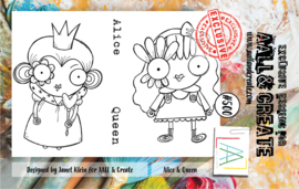 #0500 Alice & Queen A7 Clear Stamp Set
