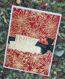 Poinsettia Background Stamps