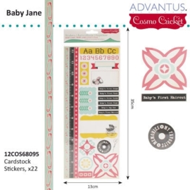 Baby jane cardstock stickers x22