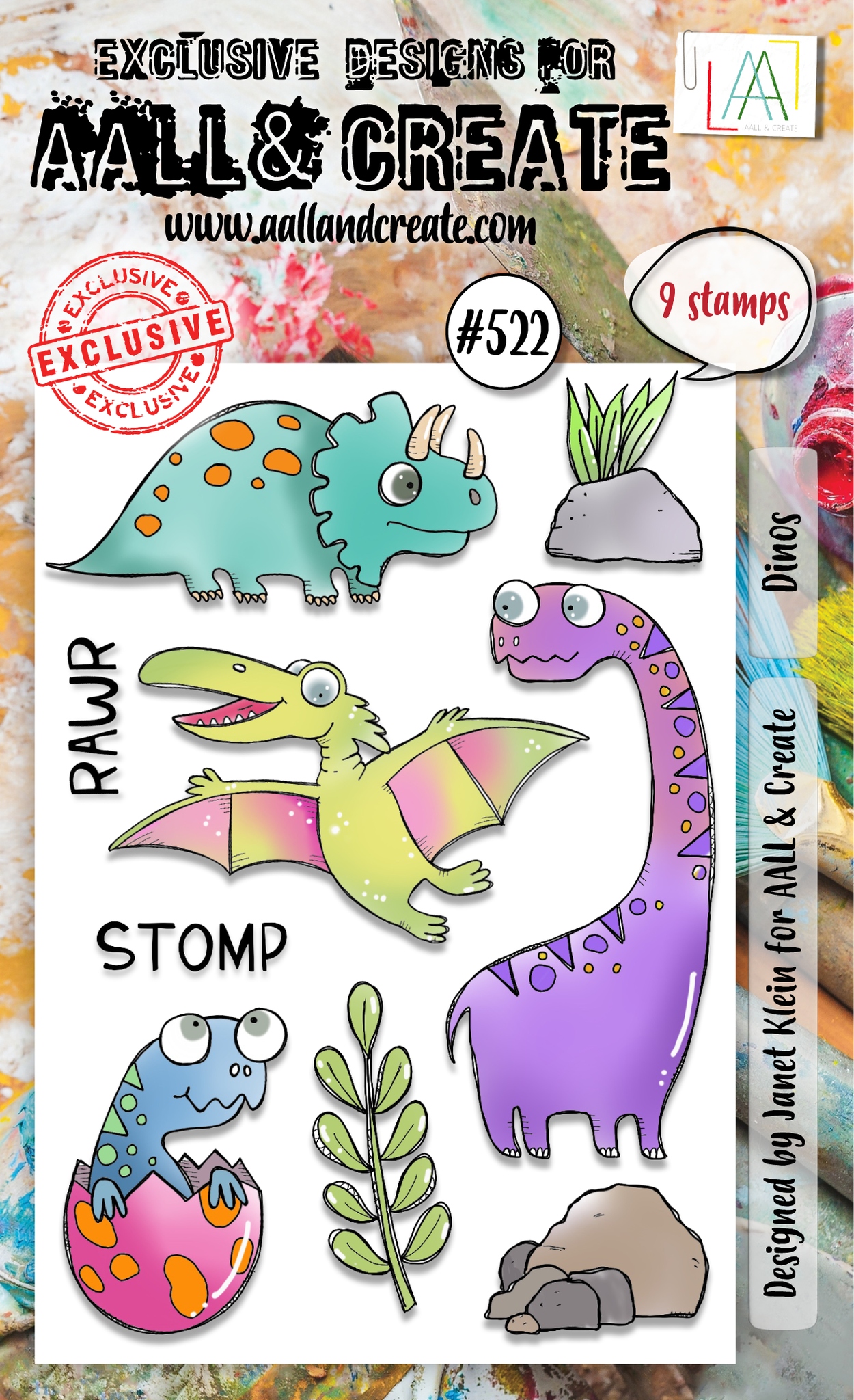 #0522 Dinos A6 Clear Stamp Set