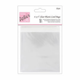 Anita's Clear Plastic Card Bags 4x4 Inch