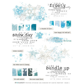 Winter Stories Rub-On Transfer Set 6"X8"