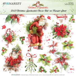 Christmas Spectacular 2023 Sentiments Rub-On 12x12"