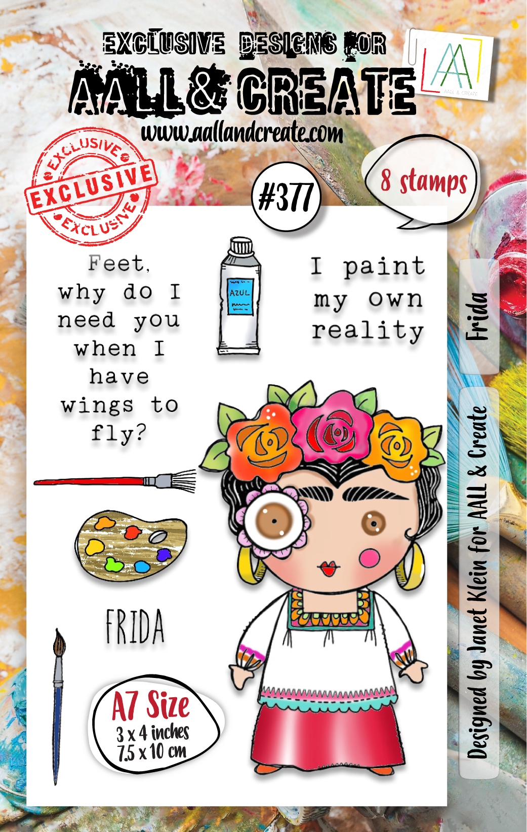 #0377 Frida A7 Clear Stamp Set