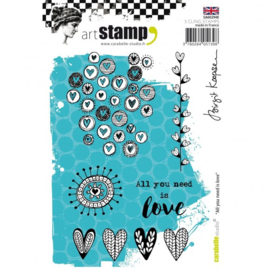 Cling stamp A6 all you need is love