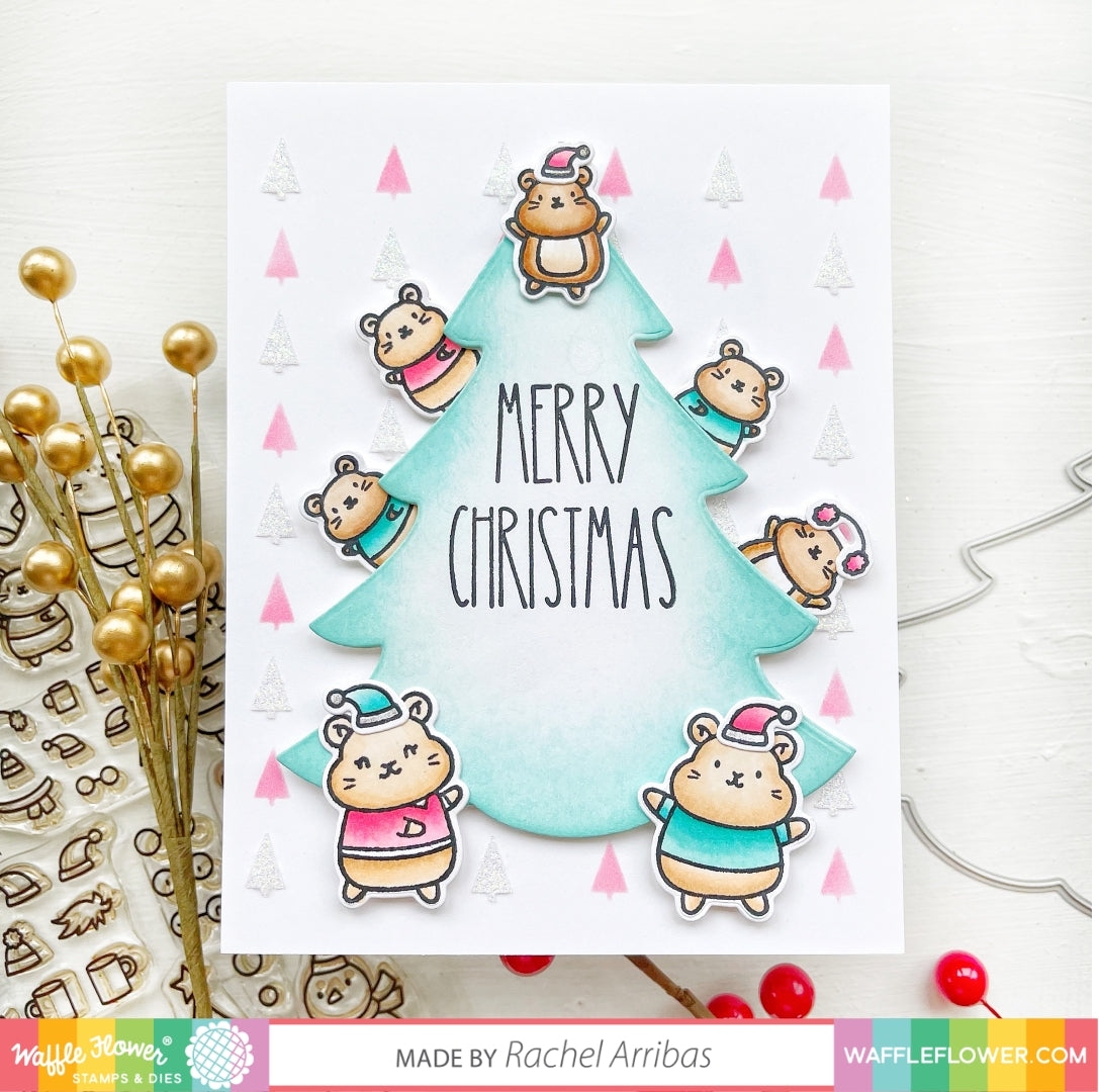 Duo-tone Christmas Tree Stencil