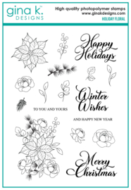 Holiday Floral Stamps