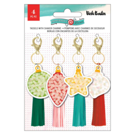 Peppermint Kisses Shaker Charms Tassels