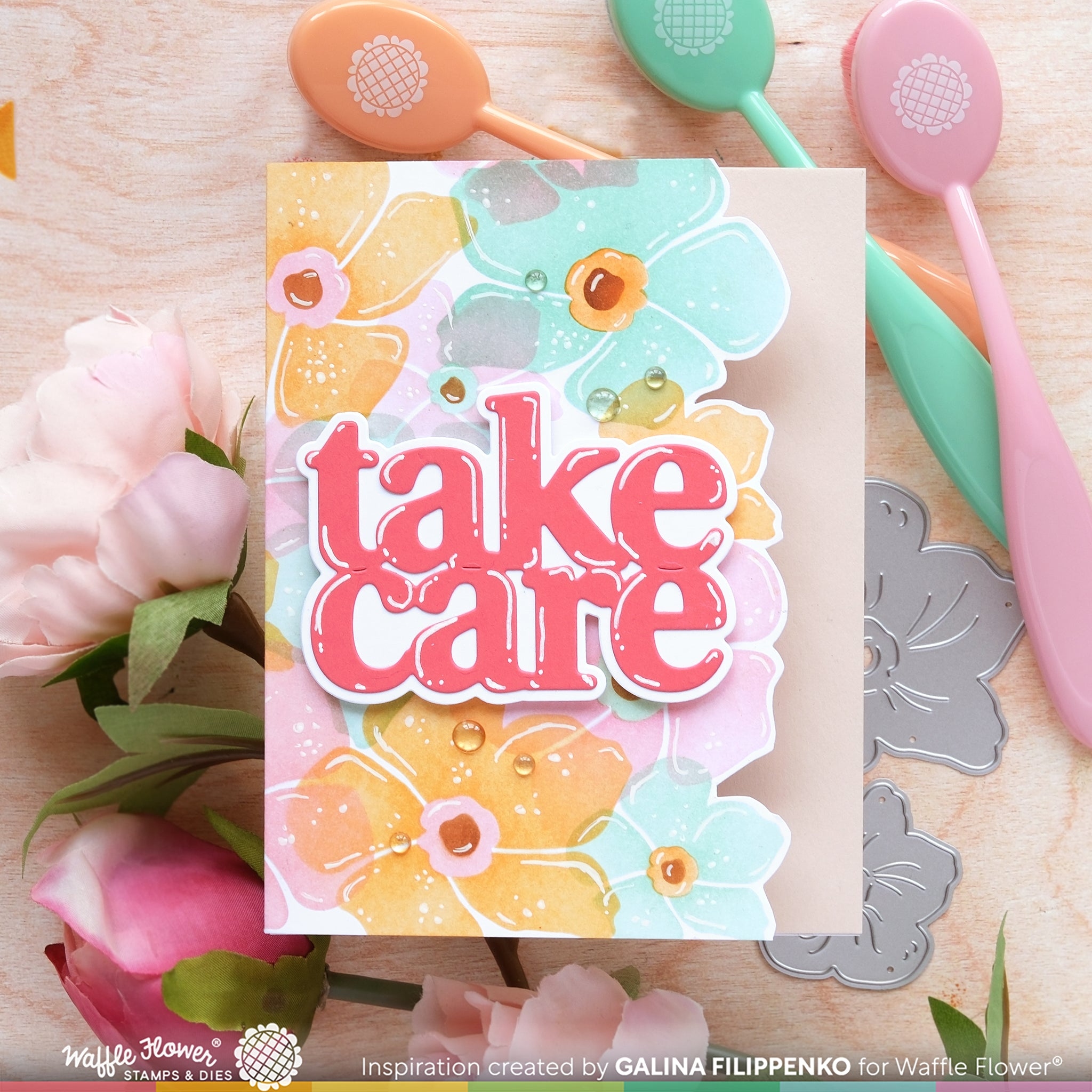 Oversized Take Care Print Die
