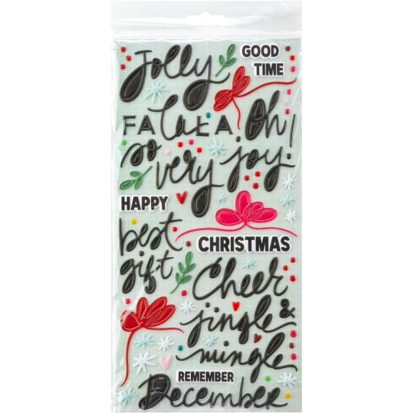 Mistletoe And Memories Puffy Stickers