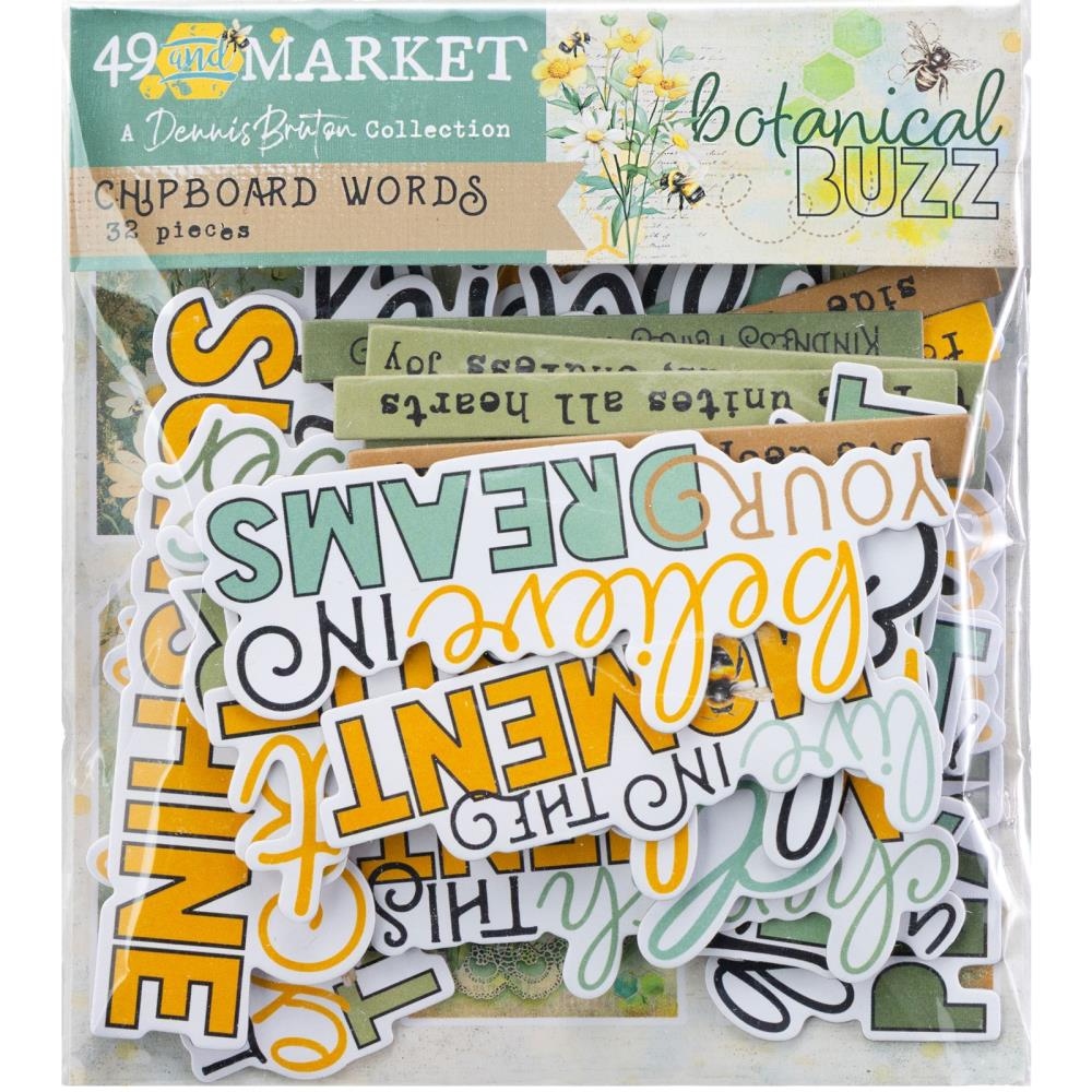 Botanical Buzz Chipboard Set