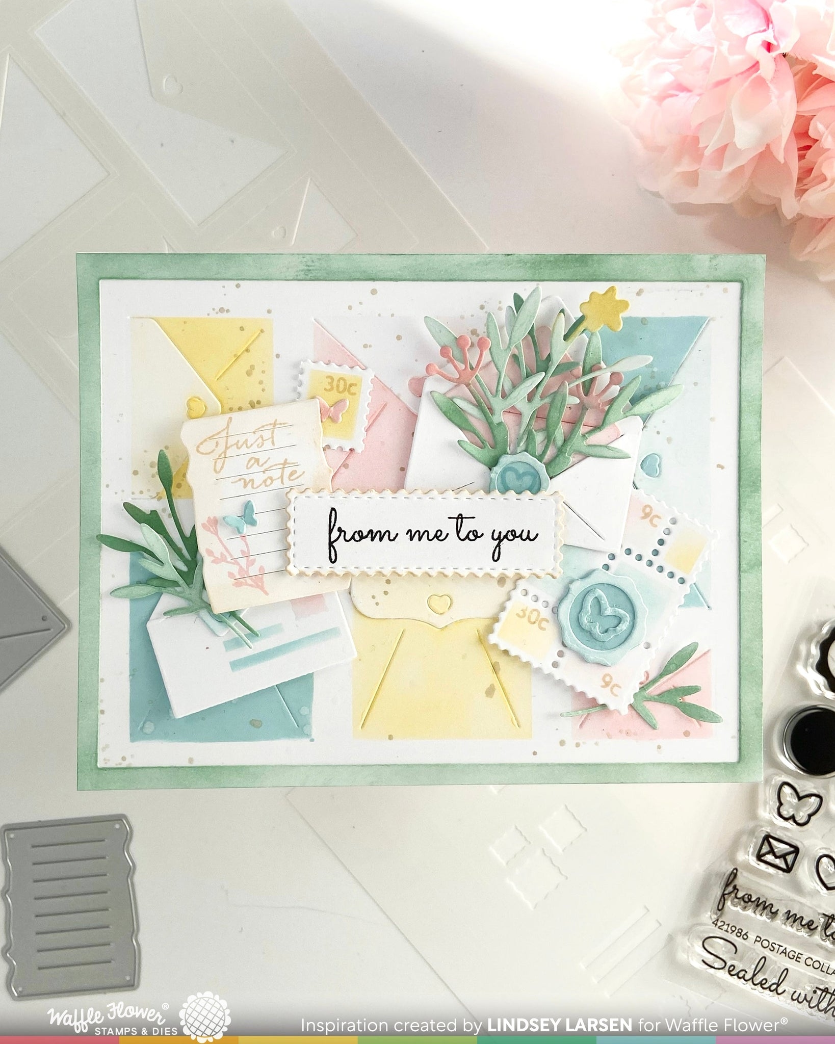 Postage Collage Miniature Die-n-stencil