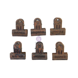 Planner Metal Binder Clips Rusty