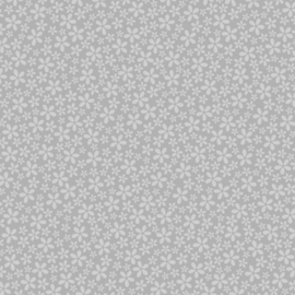 Patterned single-sided grey flowers