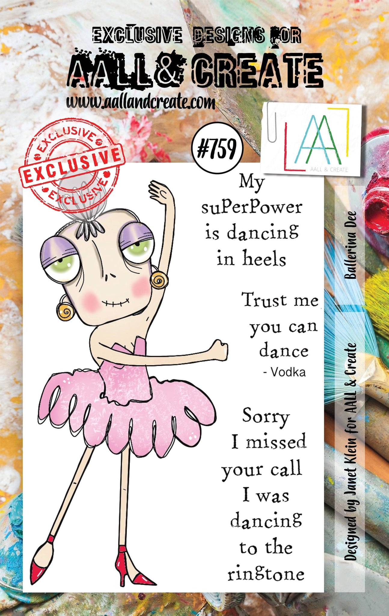 #0759 Ballerina Dee A7 Clear Stamp Set