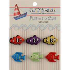 Fun In The Sun Buttons Exotic Fish