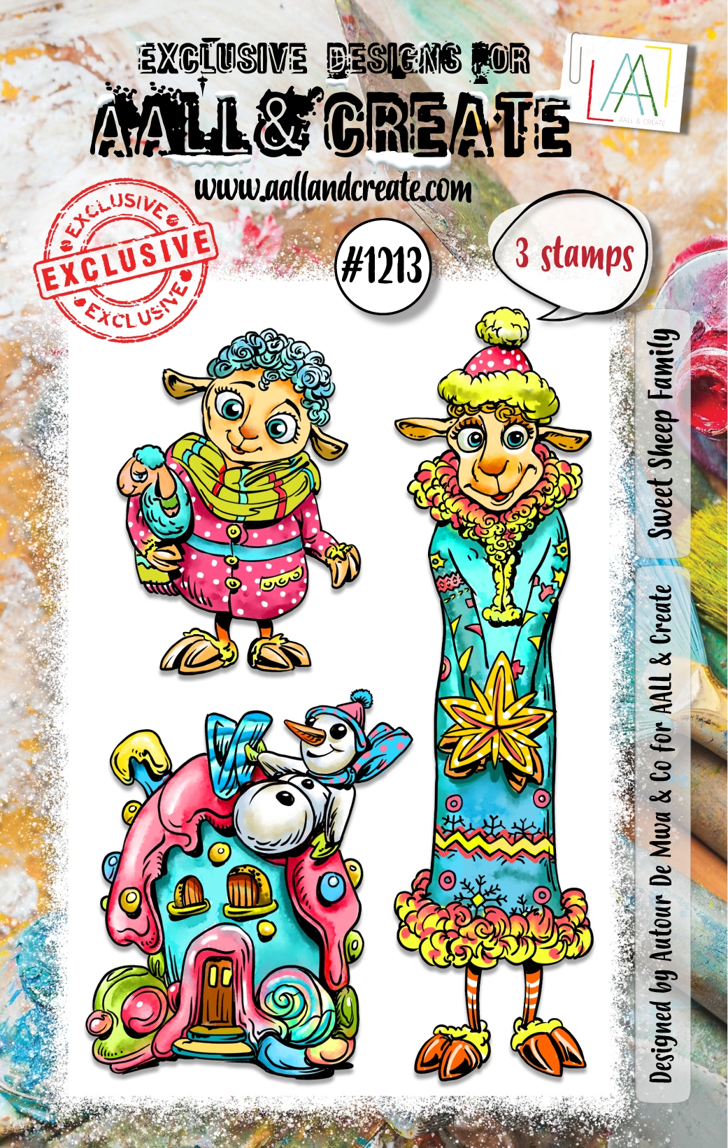 #1213 Sweet Sheep Family A7 Stamp Set