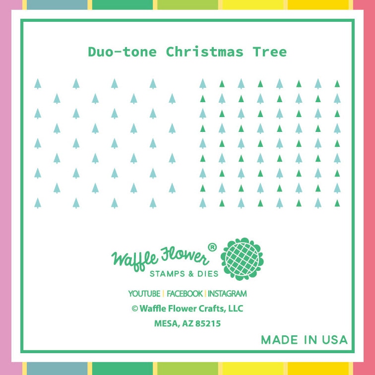 Duo-tone Christmas Tree Stencil