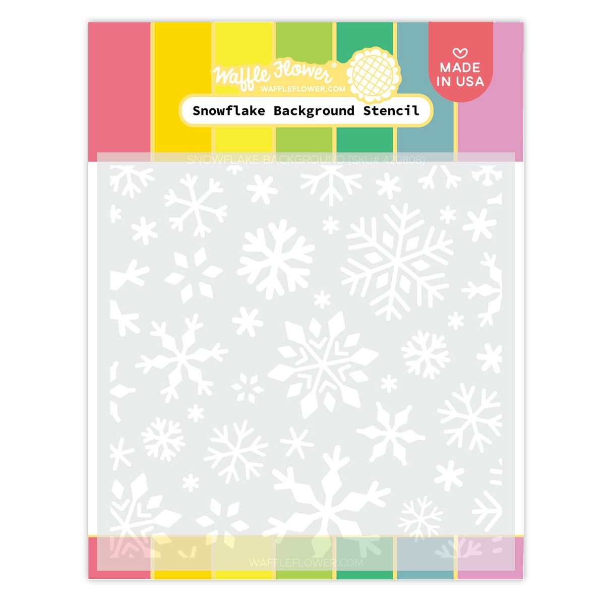 Snowflake Background Stencil 6x6