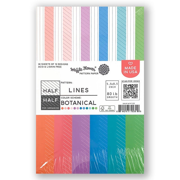 Botanical Paper Pad-Half-Half Lines 