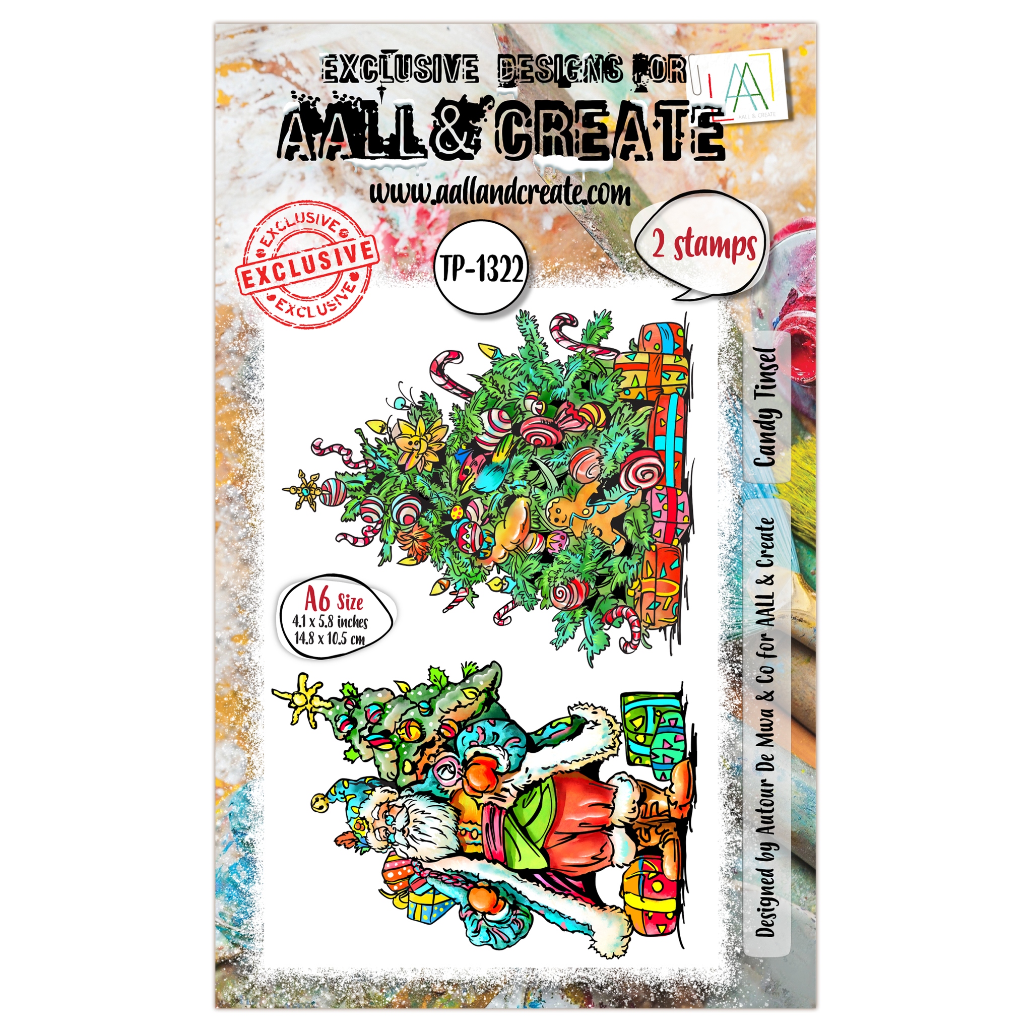 #1322 Candy Tinsel A6 Stamp Set