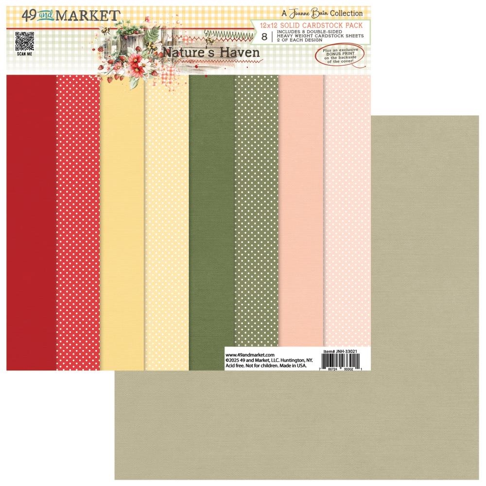 Nature's Haven Solids Collection Pack 12"X12"